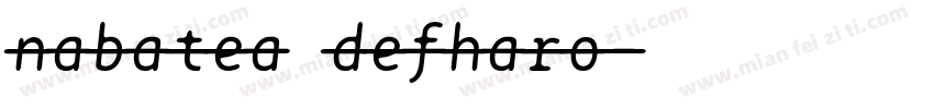 nabatea defharo字体转换